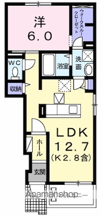 鈴蘭[1LDK/45.33m2]の間取図