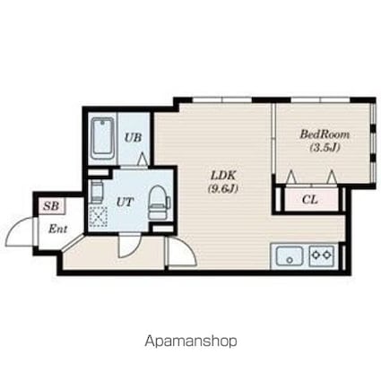 イヴメール目白[1LDK/33.52m2]の間取図