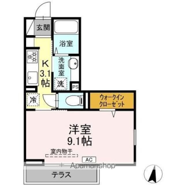 ＮｏＡｓ　Ａｒｋ[1K/35.35m2]の間取図