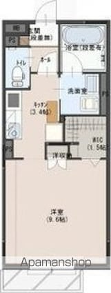 フィカーサイシイⅡ[1K/35.1m2]の間取図