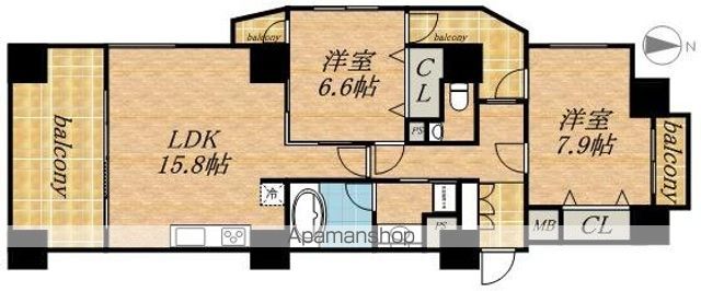 クレステージS6W12タワーの間取り写真