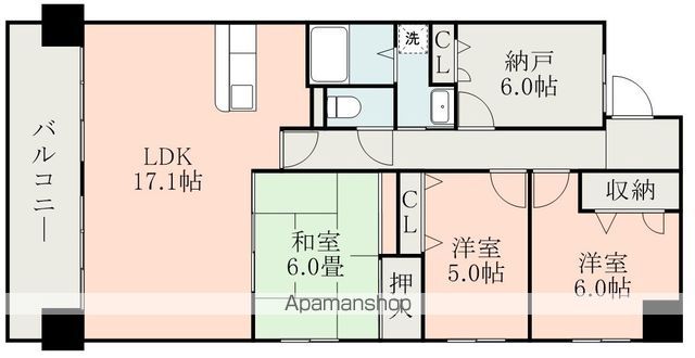 アーサー京町パークシティの間取り写真