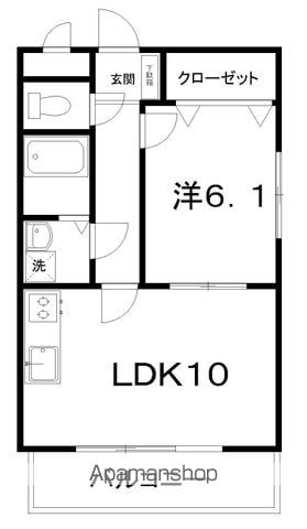 マリベールリーベ 201 ｜ 高知県高知市大津乙1046-1（賃貸マンション1LDK・2階・41.08㎡） その2