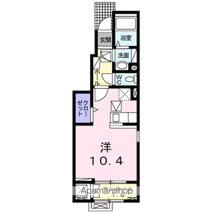 ルミエール・ＫーⅥ[1R/32.23m2]の間取図