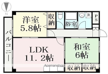 サン・ボニール[2LDK/55.42m2]の間取図