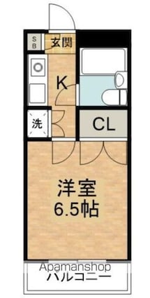 ヴェルドミール[1K/20m2]の間取図