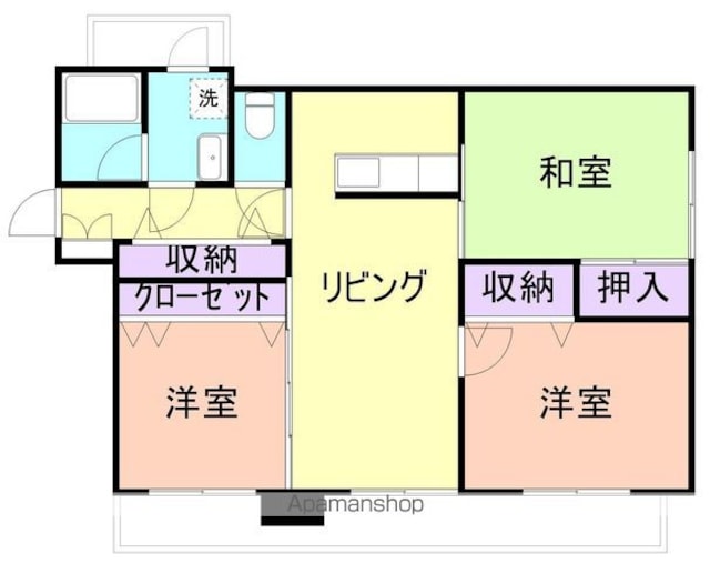 メゾンクロダ壱番館[3LDK/67.81m2]の間取図