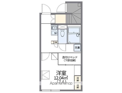 レオパレスＭＡＢＯＯ[1K/23.27m2]の間取図