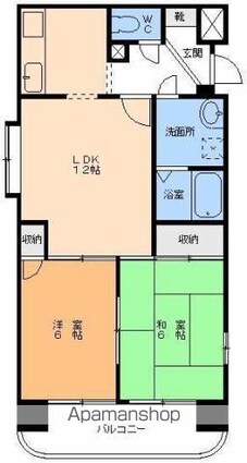 シャンピア味酒[2LDK/53m2]の間取図