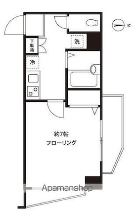 セントエルモ阿佐ヶ谷北[1K/21.64m2]の間取図