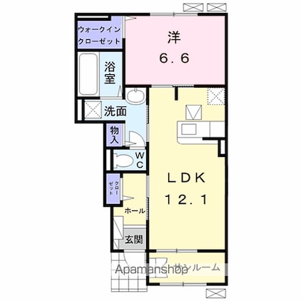 サンヒルズ　Ｓ[1LDK/52.38m2]の間取図