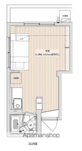 ジョイフル住吉[1R/19.8m2]の間取図