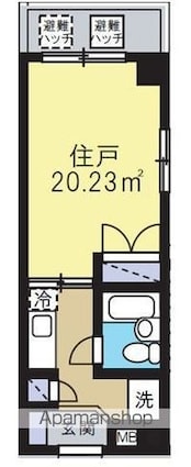 ハナブサマンション[1K/20.9m2]の間取図