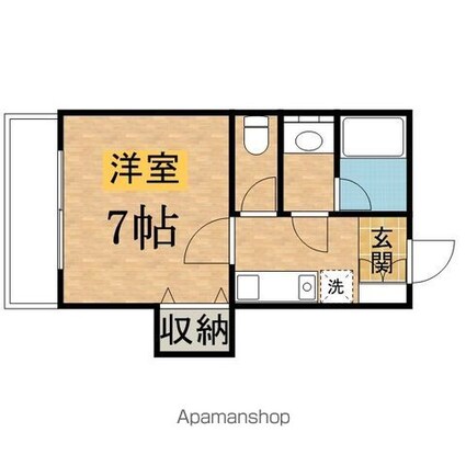プレジデントうえのだい[1K/23.18m2]の間取図