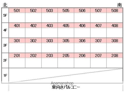 グランドハイム朝生田[1R/22.81m2]の配置図
