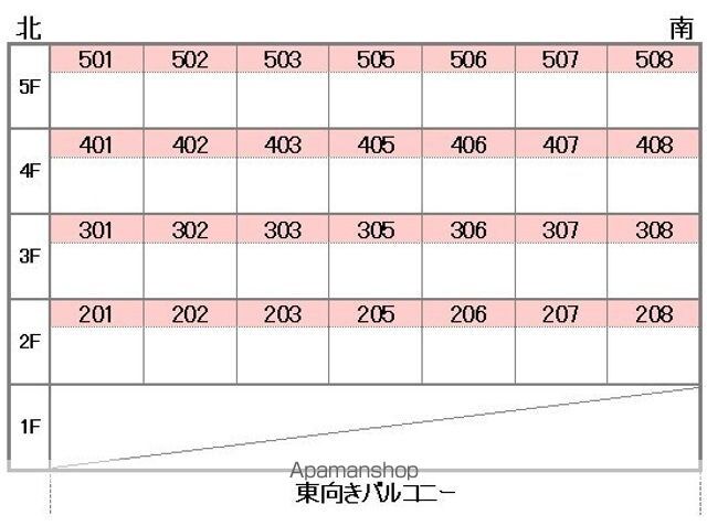 グランドハイム朝生田[1R/22.82m2]の配置図