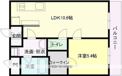 メゾン千田町[1LDK/39.6m2]の間取図