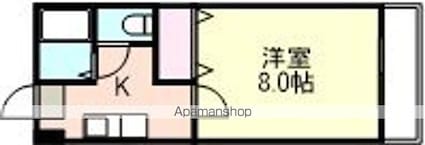 サンハイツたなか[1K/24.31m2]の間取図