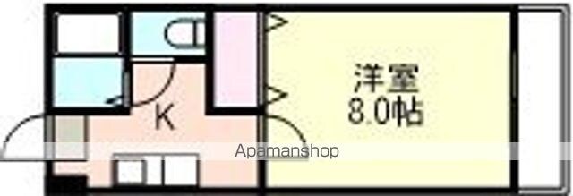 サンハイツたなか[1K/24.31m2]の間取図