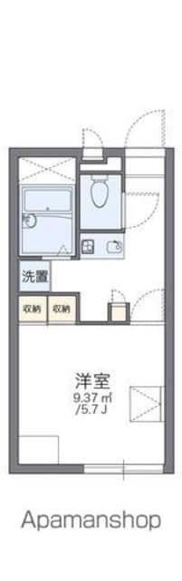 レオパレス学園東町[1K/20.28m2]の間取図