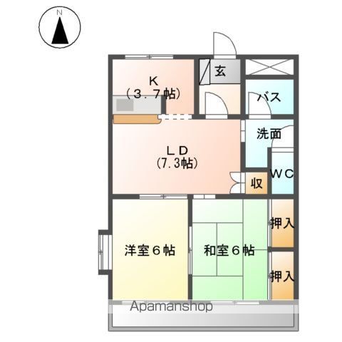 【サンティアラＢの間取り】