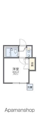 レオパレス上北沢[1K/14.13m2]の間取図