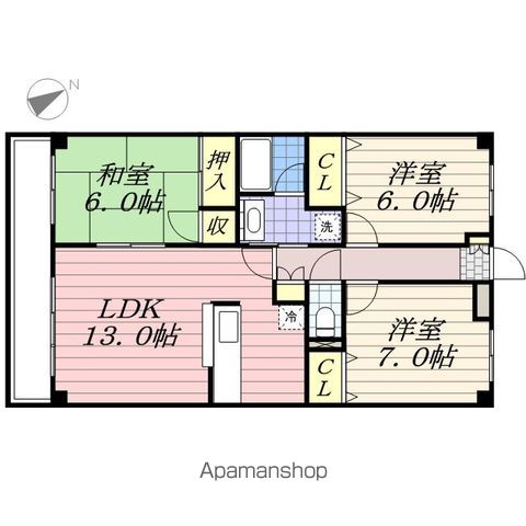 シャルム検見川の間取り