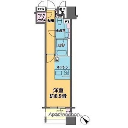 カスタリア銀座Ⅲ[1R/29.02m2]の間取図