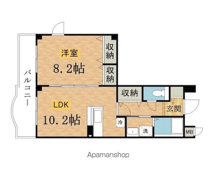 東京都八王子市七国１丁目[1LDK/45.29m2]の間取図
