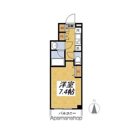 東京都板橋区小茂根４丁目[1K/25.63m2]の間取図