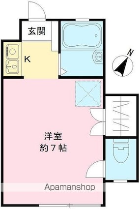 ドリームコート南平[1R/16.4m2]の間取図
