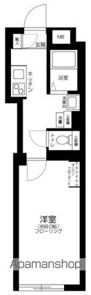 東京都中野区本町２丁目[1K/25.2m2]の間取図