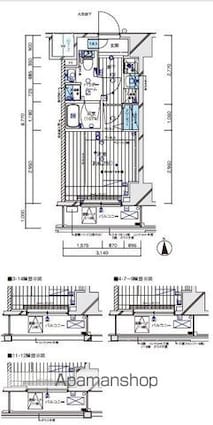 メインステージ立川Ⅴ[1K/21.25m2]の間取図