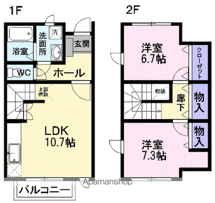 メゾン・谷[2LDK/60.03m2]の間取図