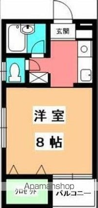 メゾンドムーア[1K/28m2]の間取図