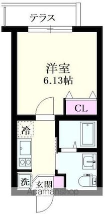 ＮＳＧＡＴＥ富士見台ｎｅｘｔ[1K/20.15m2]の間取図