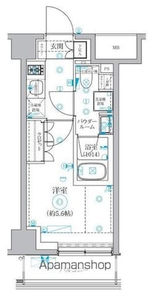 セジョリ横浜ＷＥＳＴⅡ[1K/21m2]の間取図