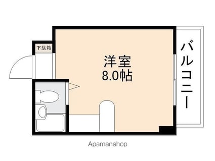 都市開発ビル[1R/19.35m2]の間取図