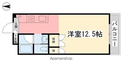ハピネスイン２[1R/35m2]の間取図