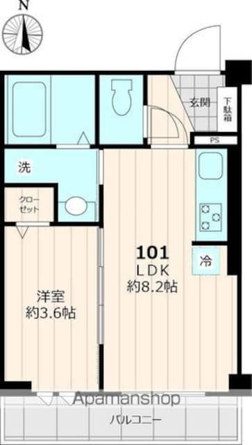 メゾンド　ミエール[1LDK/29.27m2]の間取図