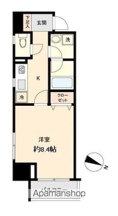 ＫＤＸ定禅寺通レジデンス[1K/29.96m2]の間取図
