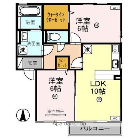 リビングタウン舟橋壱番館 Cの間取り写真