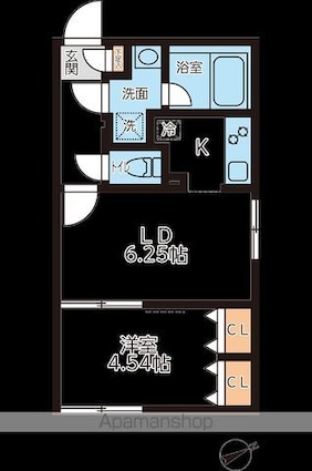 ＰＡＳＥＯ新宿[1DK/30.57m2]の間取図
