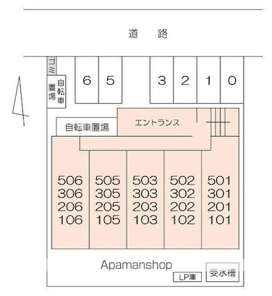 サンライズ豊益[1DK/38.19m2]の配置図
