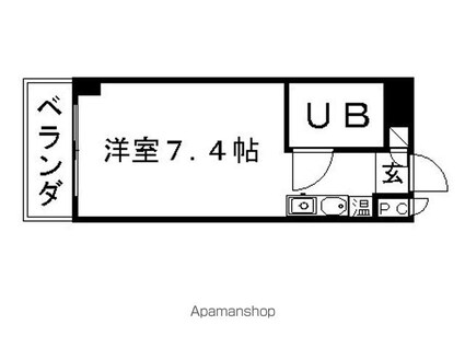 グリーンパークハイツ西山[1R/16.5m2]の間取図