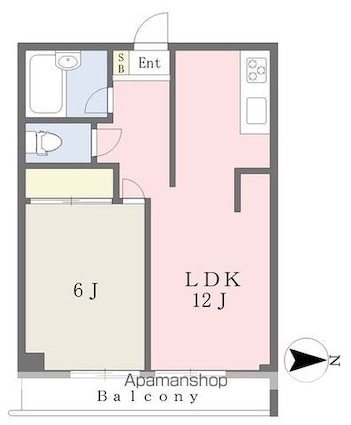 Ｎｏｉｒ[1LDK/39.69m2]の間取図
