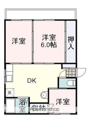 北ビューハイツ[3DK/63.37m2]の間取図