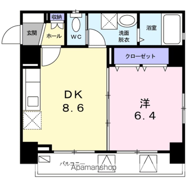 アルバーダ・Ｋ[1DK/36.12m2]の間取図