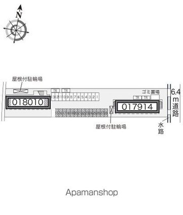 レオパレスサニーコート上東Ｂ[1K/23.18m2]の配置図