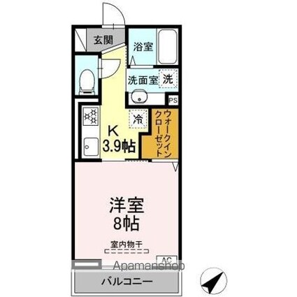 グランドメゾン城ケ丘[1K/30.03m2]の間取図